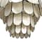 Hello Honey® Black Finish Laminated Capiz Tiered Chandelier